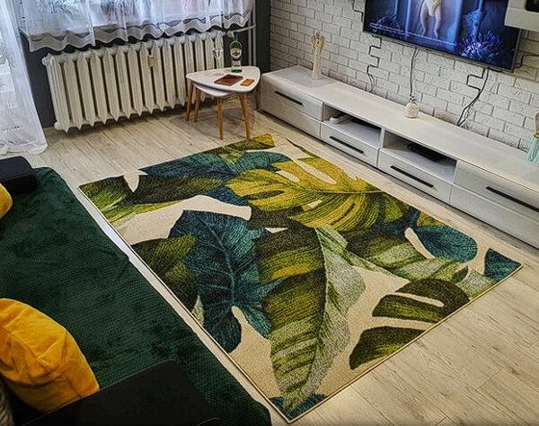 Koberec Green Garden 747 s motívom listov – viacfarebný Rozmer: 60x100 cm