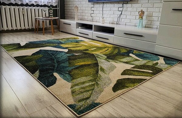 Koberec Green Garden 747 s motívom listov – viacfarebný Rozmer: 60x100 cm