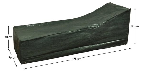 KONDELA Ochranný obal na záhradné ležadlo, 175x76 cm, zelená, KAVER TYP 31