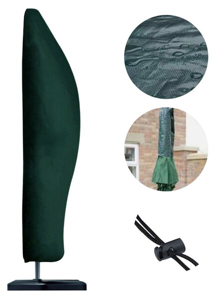 KONDELA Ochranný obal na záhradný slnečník, 70x285 cm, zelená, KAVER TYP 42