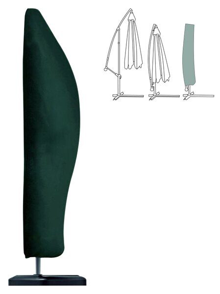 KONDELA Ochranný obal na záhradný slnečník, 70x285 cm, zelená, KAVER TYP 42