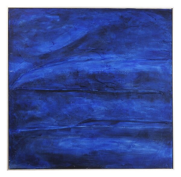 KARE DESIGN Olejomaľba Abstract Deep 155×155 cm – modrá 154,6 × 154,6 × 4,9 cm