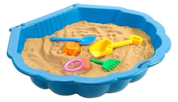 KONDELA Detské pieskovisko, plast, modrá, SANDEO MINI