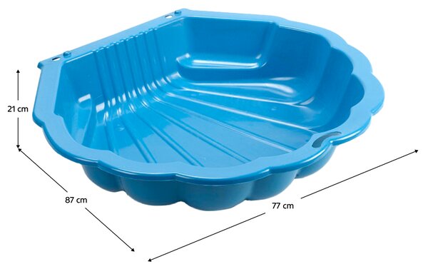 KONDELA Detské pieskovisko, plast, modrá, SANDEO MINI