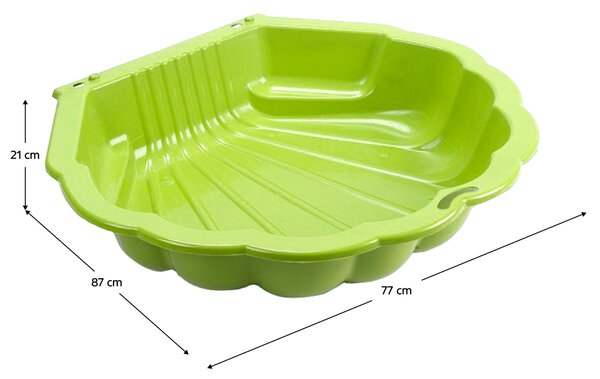 KONDELA Detské pieskovisko, plast, zelená, SANDEO MINI