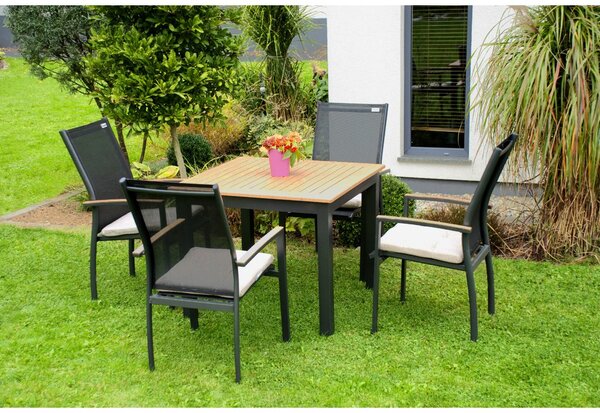 Doppler EXPERT WOOD antracit - gastro hliníkový stôl 90x90x75cm - Tovar s drobnou vadou (N519) Doppler