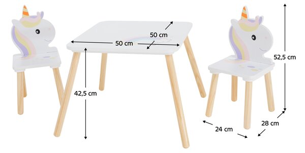 KONDELA Detský set 1+2, motív jednorožec, SAVER TYP 1