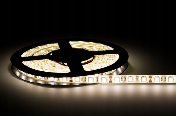 ECOLIGHT LED pásik - SMD 5050 - 5m - 60LED/m - 14,4W/m - IP65 - neutrálna biela