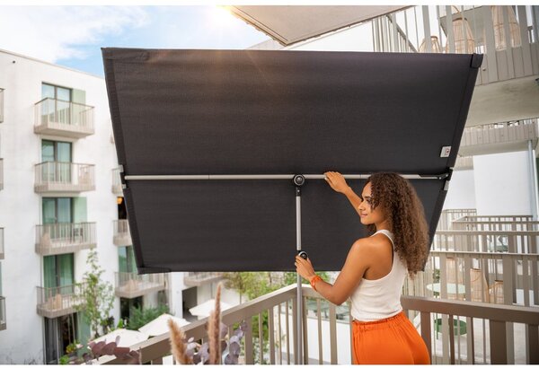 Doppler ACTIVE Balkónová clona záhradný slnečník 180 x 130 cm antracit Doppler