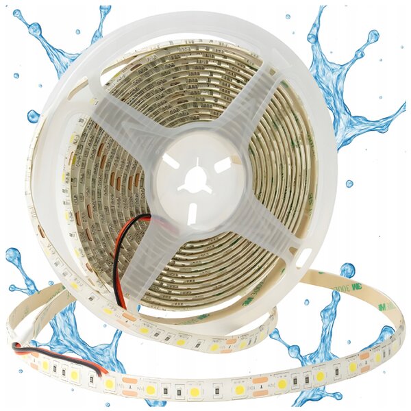 ECOLIGHT LED pásik - SMD 5050 - 5m - 60LED/m - 14,4W/m - IP65 - neutrálna biela