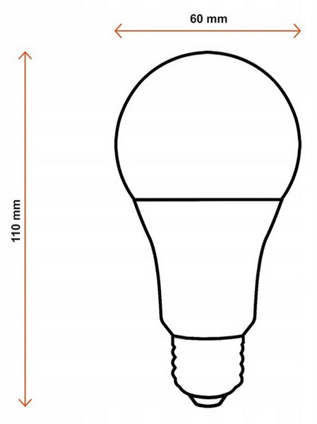 BERGE LED žiarovka MILIO - E27 - A80 - 18W - 1540Lm - studená biela
