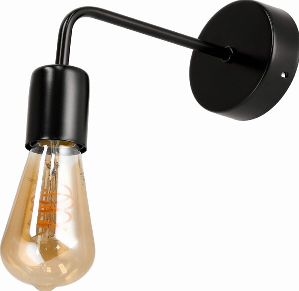 BERGE Nástenné svietidlo LED LOFT E27 BLACK