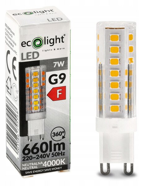 ECOLIGHT LED žiarovka G9 7W neutrálna biela