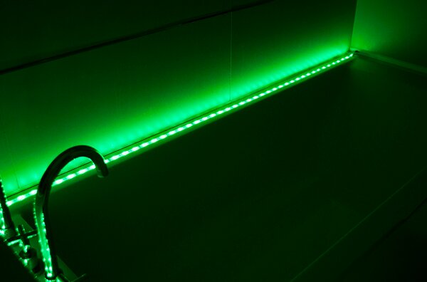 ECOLIGHT LED pásik - SMD 2835 - 5m - 60LED/m - 4,8 W/m - zelený - IP20 - s konektorom