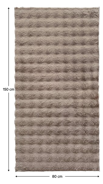KONDELA Koberec, hnedosivá Taupe/bubble vzor, 80x150, MAKON