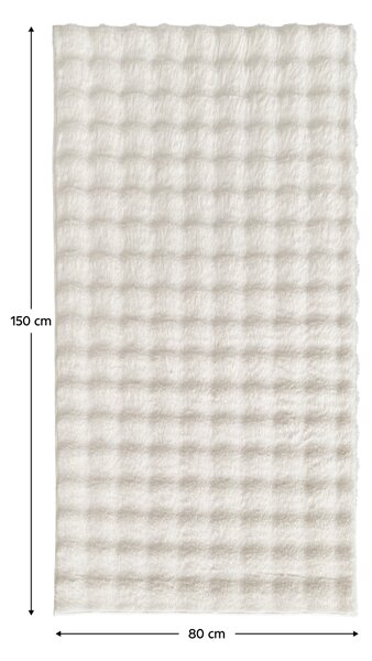 KONDELA Koberec, biela/bubble vzor, 80x150, MAKON