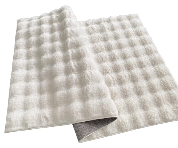 KONDELA Koberec, biela/bubble vzor, 80x150, MAKON