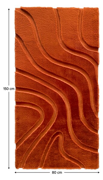 KONDELA Koberec, tehlová/3D vzor, 80x150, PUFIN TYP 2