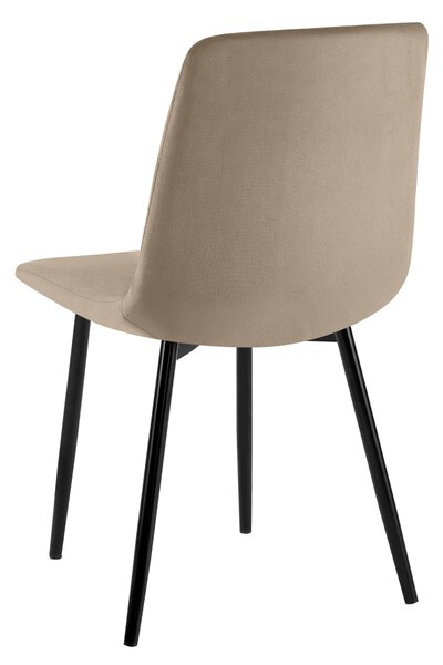 KONDELA Jedálenská stolička, hnedá Velvet látka/kov, DARIJA NEW