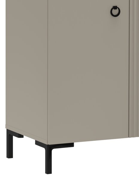 KONDELA Komoda, sivohnedá Taupe/dub silverjack, DOMCA 2D1S