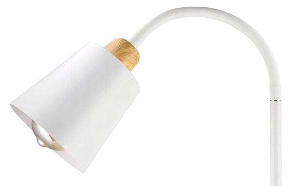 BERGE LED stojacia lampa 1xE27 150cm biela