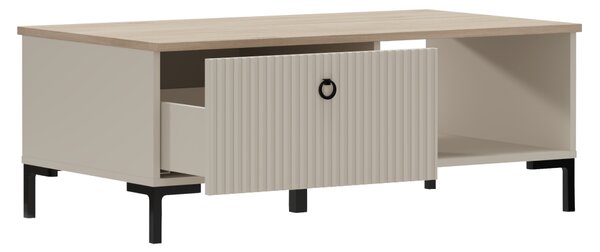 KONDELA Konferenčný stolík, sivohnedá Taupe/dub silverjack, DOMCA 1S