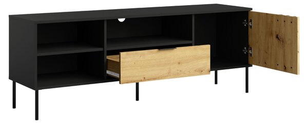 KONDELA TV stolík, čierna/dub artisan, RIMINA