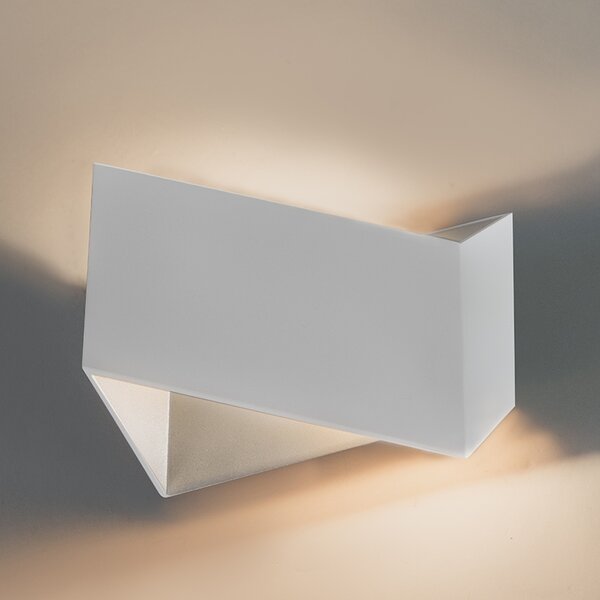 Dizajnová nástenná lampa biela - Fold