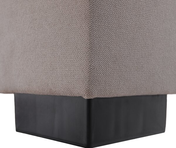 KONDELA Boxspringová pocketová posteľ, 200x200, sivohnedá Taupe, APRIL