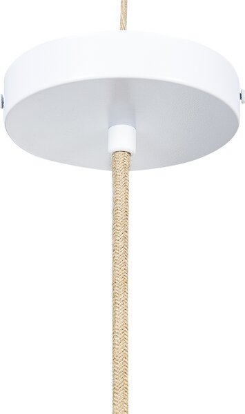 Závesná lampa prírodná zelená ratan polyesterové tienidlo boho štýl osvetlenie