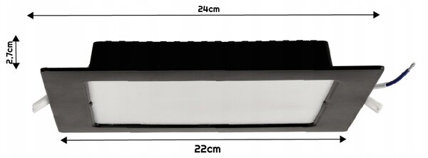 ECOLIGHT LED zapustené stropné svietidlo 18W 1980lm 4000K čierne