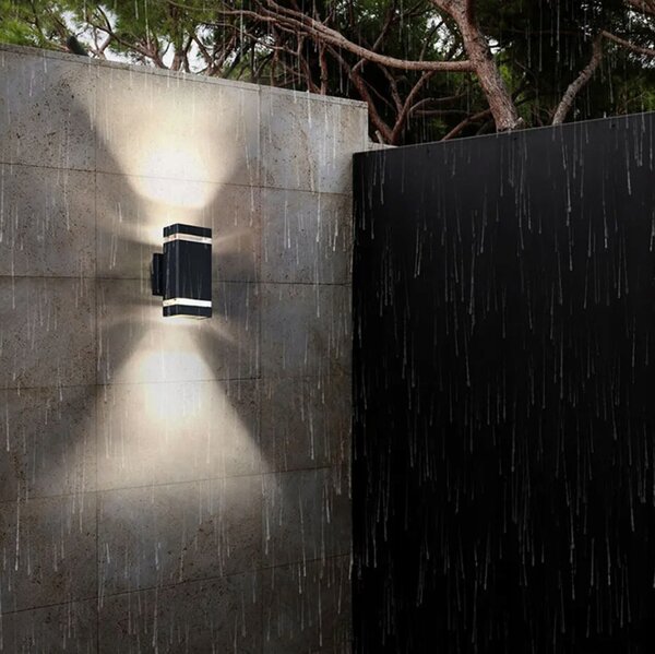 ECOLIGHT Fasádne svietidlo plastové OE-6S 2xGU10 ANTRACIT