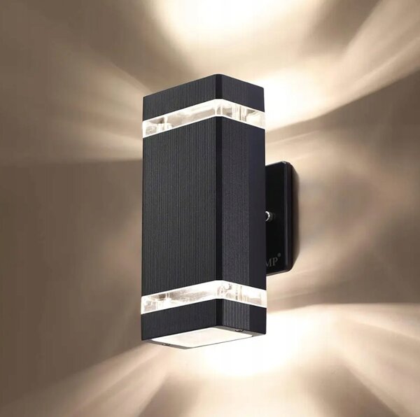 ECOLIGHT Fasádne svietidlo plastové OE-6S 2xGU10 ANTRACIT