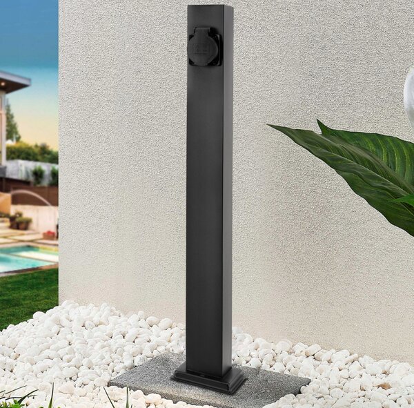 BERGE Elektrický záhradný stĺpik 2x hermetická zásuvka 230V 3680W 60cm IP54