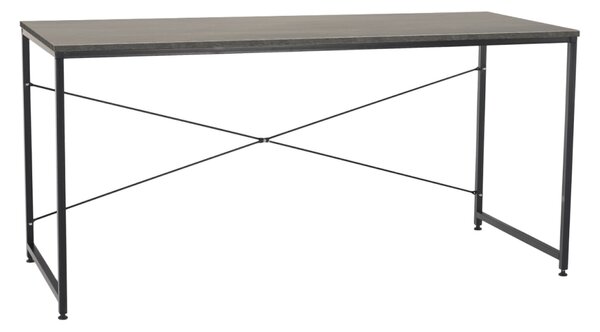 KONDELA Písací stôl, betón/čierna, 150x60 cm, MELLORA
