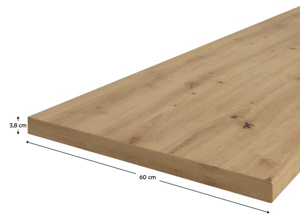 KONDELA Pracovná doska, hrúbka 3,8 cm, R20315, dub artisan