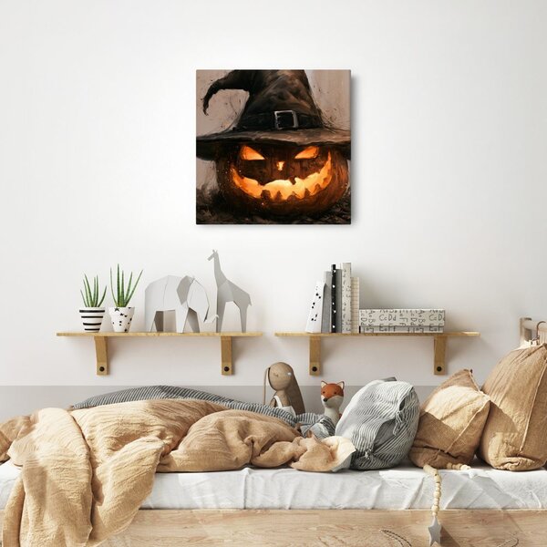 Obraz žiarivá halloweenska tekvica