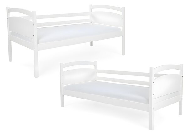Wilsondo Poschodová posteľ s prístelkou Petra 2 90x200 - biela