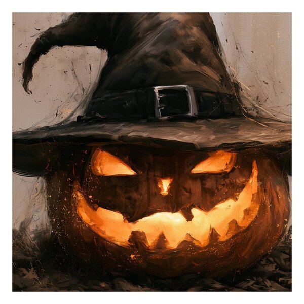 Obraz žiarivá halloweenska tekvica