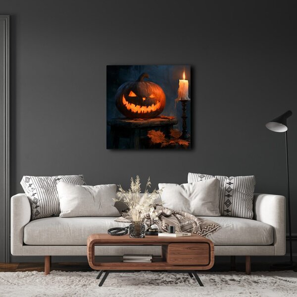 Obraz halloweenska tekvica v šere