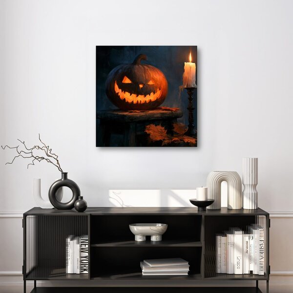 Obraz halloweenska tekvica v šere