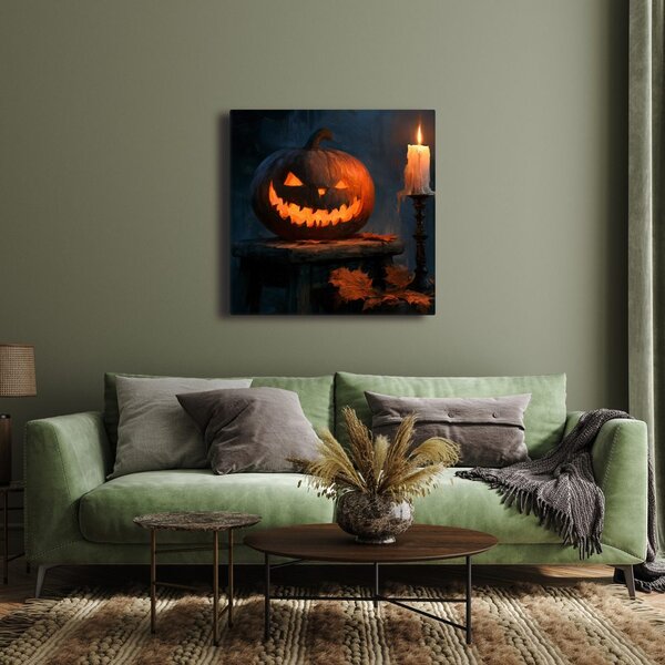 Obraz halloweenska tekvica v šere