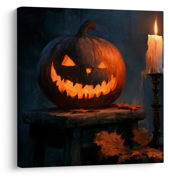 Obraz halloweenska tekvica v šere