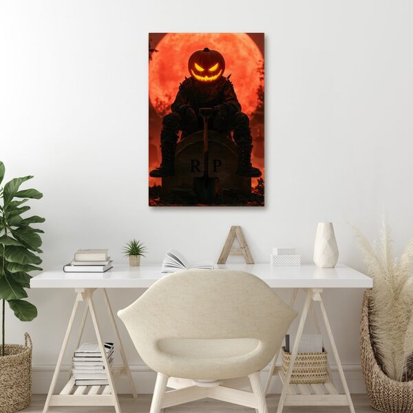 Obraz halloweensky des pod krvavým mesiacom