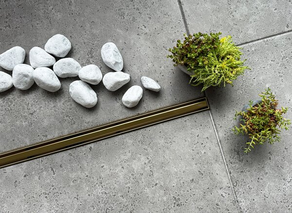 Rea Neox Slim Pro, odtokový žľab 60cm, zlatá lesklá, REA-G2717
