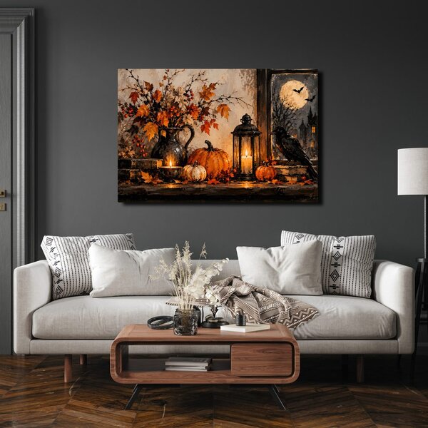 Obraz jesenné zátišie s havranom