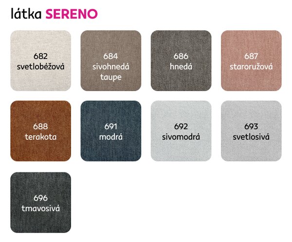 KONDELA Sedacia súprava, krémová látka Sereno, SEGORIA LUX