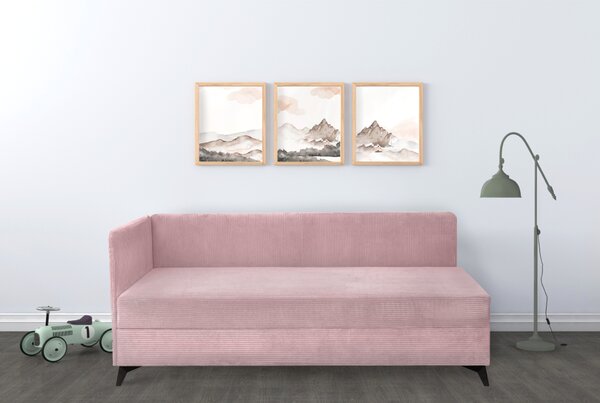 KONDELA Váľanda s úložným priestorom, 120x200, ružová, ISIB