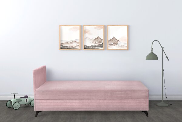 KONDELA Váľanda s úložným priestorom, 120x200, ružová, ISIB