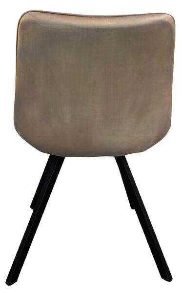 KONDELA Jedálenská stolička, sivohnedá Taupe Velvet látka/čierna, SAMIRA